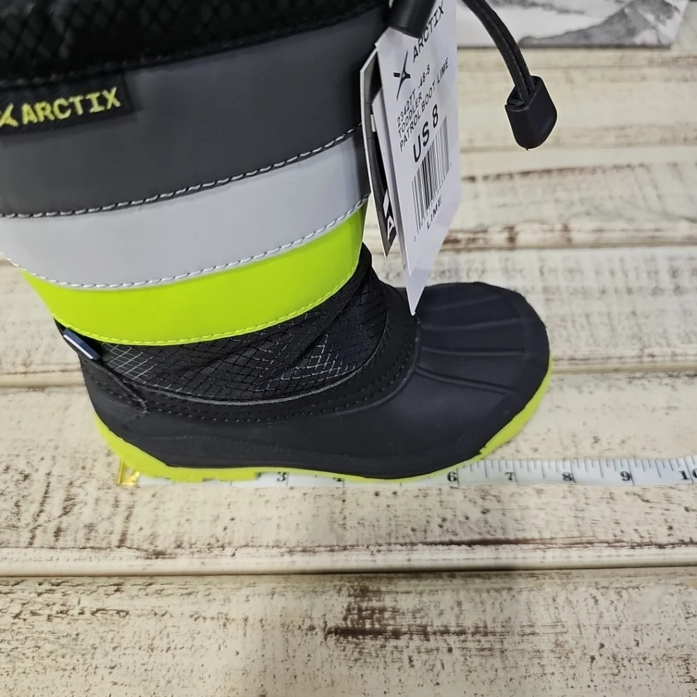 Arctix Patrol Boot Lime Toddler‎ Size 8 Black/Gray/Green NEW With Tags & Box